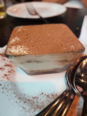Tiramisu dessert at Pura Vita in West Hollywood
