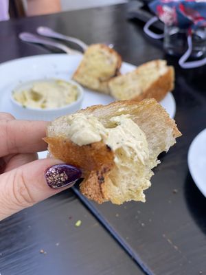 Some of the best bread I’ve ever had. The ricotta was served warm and melted right into it. at Pura Vita in West Hollywood