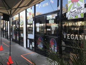 Take out it delivery only  at Pura Vita in West Hollywood