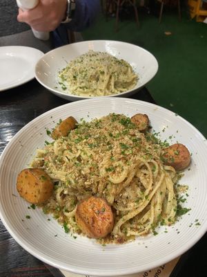 Seafood pasta  at Pura Vita in West Hollywood