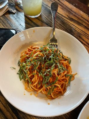 Spaghetti  at Pura Vita in West Hollywood