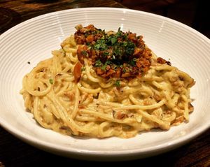 Carbonara  at Pura Vita in West Hollywood