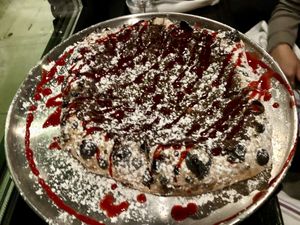Dessert pizza  at Pura Vita in West Hollywood