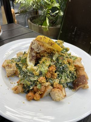 Cesar salad   at Pura Vita in West Hollywood