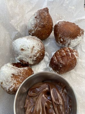Zeppole!! Italian fried dough with Nutella dip❤️  at Pura Vita in West Hollywood