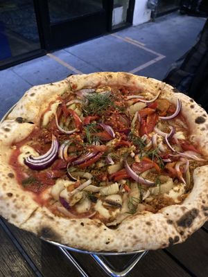 The San Gennaro pizza  at Pura Vita in West Hollywood