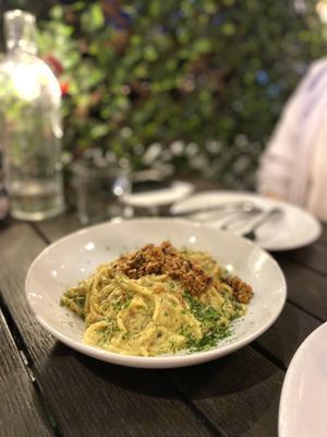 Carbonara. Best ever.  at Pura Vita in West Hollywood
