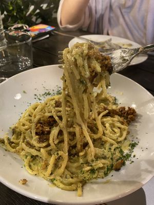 Carbonara  at Pura Vita in West Hollywood