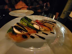 Caprese salad at Pura Vita in West Hollywood