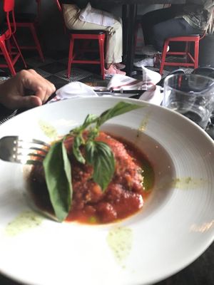 Lasagna. Pretty small but very tasty! at Pura Vita in West Hollywood