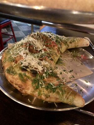 Animal lover’s calzone  at Pura Vita in West Hollywood