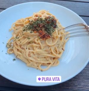 Carbonara - perfection  at Pura Vita in West Hollywood