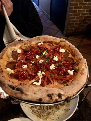 Diavola pizza was delicious   at Pura Vita in West Hollywood