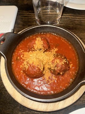 Lentil meatballs   at Pura Vita in West Hollywood