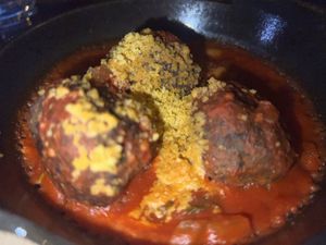 Lentil meatballs   at Pura Vita in West Hollywood