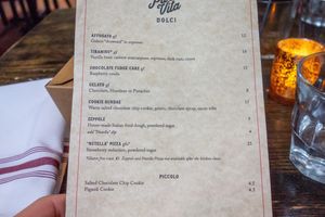 Dessert menu 15 March 2025   at Pura Vita in West Hollywood