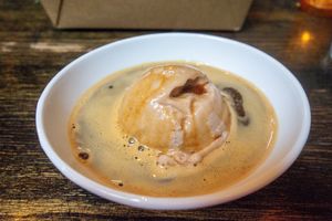 Affogato with hazelnut gelato   at Pura Vita in West Hollywood