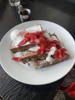 Brioche French toast   at Pura Vita in West Hollywood