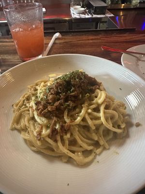 Carbonara  at Pura Vita in West Hollywood