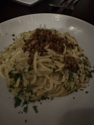 Carbonara  at Pura Vita in West Hollywood