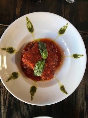 Lasagna at Pura Vita in West Hollywood