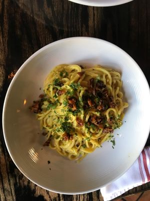 Carbonara  at Pura Vita in West Hollywood