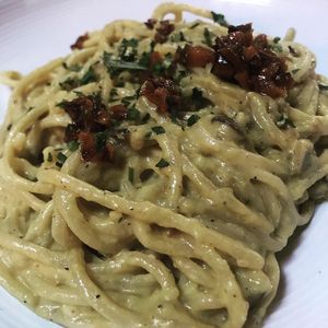 I was hoping for a pasta I could not recreate at home and this did not disappoint! So flavorful! at Pura Vita in West Hollywood