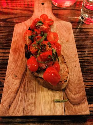 Bruschetta! Deliciously good!  at Pura Vita in West Hollywood