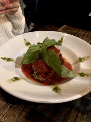 Lasagna at Pura Vita in West Hollywood