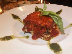 Vegan amazing lasagna! at Pura Vita in West Hollywood