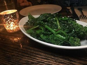 Broccoli rabe so delicious at Pura Vita in West Hollywood