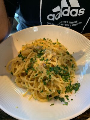 Carbonara  at Pura Vita in West Hollywood