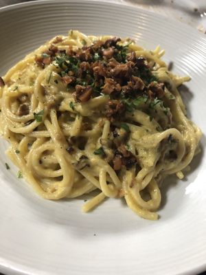 Carbonara  at Pura Vita in West Hollywood