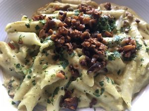 Carbonara - I think that’s how to spell it! at Pura Vita in West Hollywood