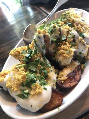 Yes to these potato wedges.  Perfection.   at Pura Vita in West Hollywood