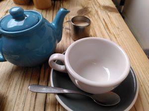Earl grey tea (September 2023) at Medina in Aberystwyth