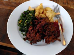 Two types of salad (February 2024) at Medina in Aberystwyth