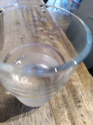 Glass of water (November 2024) at Medina in Aberystwyth