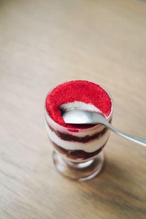 Vegan raspberry tiramisu at Botanist in Tokyo