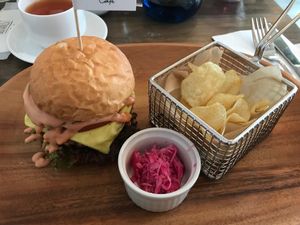 Vegan burger  at Botanist in Tokyo
