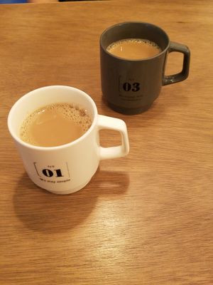 soy cafe au laits at Botanist in Tokyo