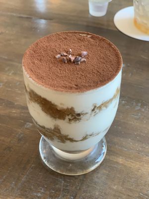 Vegan tiramisu at Botanist in Tokyo