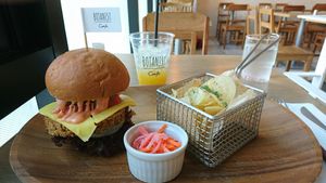 Vegan burger at Botanist in Tokyo