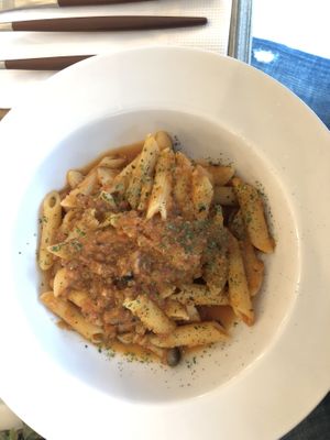 Veggie bolognese at Botanist in Tokyo