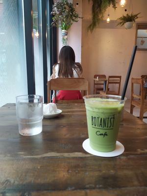 soy milk matcha latte (cold) at Botanist in Tokyo