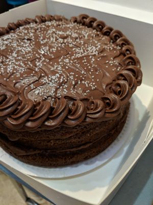 Chocolate cake at Mooplehog in Okehampton