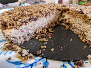 Apple walnut torte at Mooplehog in Okehampton