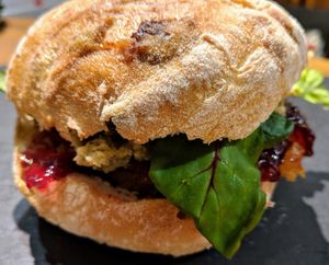 Sloe gin burger at Mooplehog in Okehampton