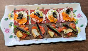 Canapes at Mooplehog in Okehampton