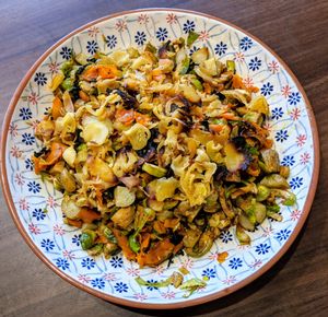 Sprout and smoked parsnip salad at Mooplehog in Okehampton
